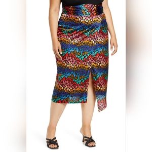 Never Fully Dressed Multi Leopard Jaspre Wrap Skirt